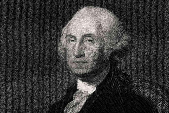 Başkan George Washington oyulmuş portresi