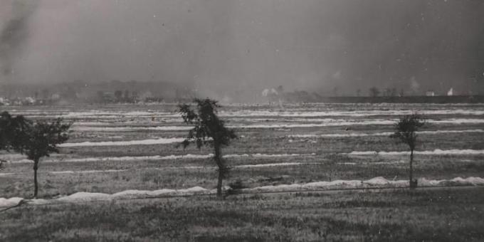 Loos savaş alanında gaz, 1915.