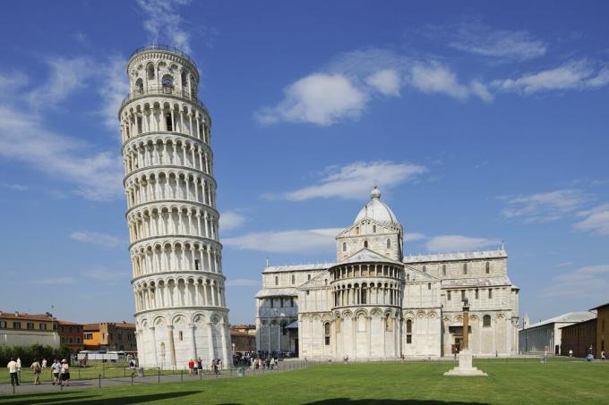 Pisa Kulesi ve Duomo de Pisa, Piazza dei Miracoli, Pisa, Toskana, İtalya