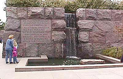 Washington D.C. FDR Memorial Oda 2 şelale bir resim.