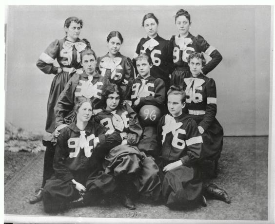 Erken Amerikan basketbol takım arkadaşları portresi