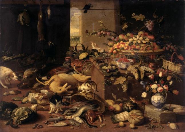 Natürmort, Jan van Kessel'den sonra, 17. Yüzyıl, gemide petrol, 37 x 52 cm