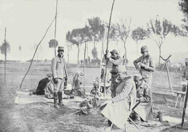 Avusturya ordusu alan telgrafı, Polonya, I. Dünya Savaşı, LIllustrazione Italiana, Yıl XLI, No 48, 29 Kasım 1914