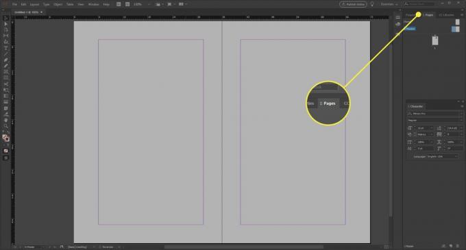 InDesign'daki Sayfalar sekmesi