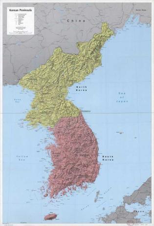 Kore Yarımadası Haritası