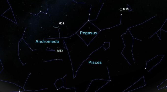 Takımyıldızı Andromeda.