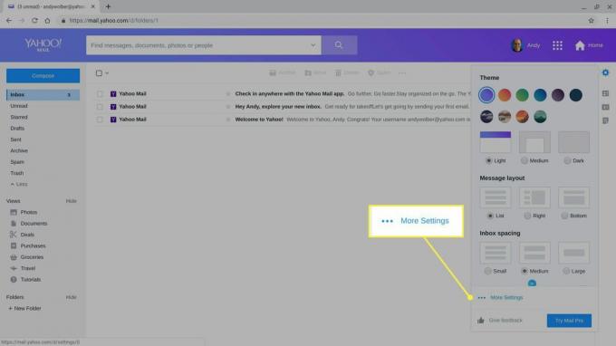 Yahoo Mail'de Diğer Ayarlar