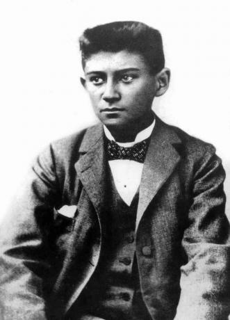 Franz Kafka (1883-1924) burada Çek yazar genç c. 1898