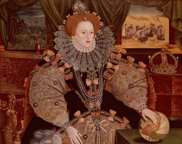 Elizabeth I, Armada Portrait, c.1588 (paneldeki yağ)