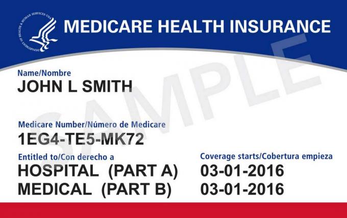 Nisan 2018'de başlayan yeni Medicare kartının resmi