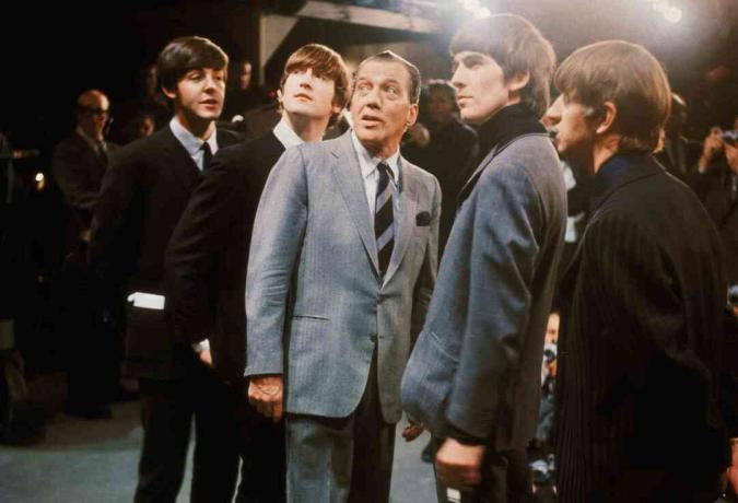 Beatles ile Ed Sullivan fotoğraf