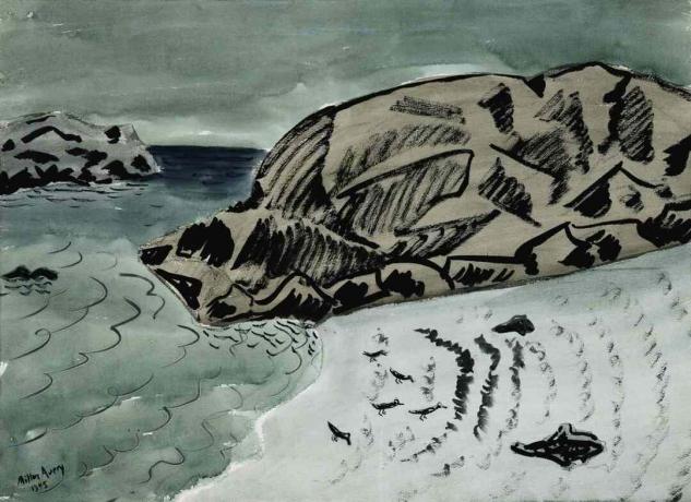 milton avery deniz manzarası ile kuşlar