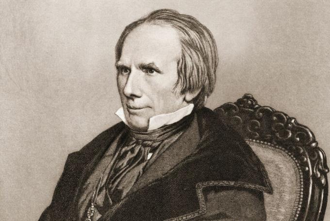 Oyulmuş politikacı Henry Clay portresi