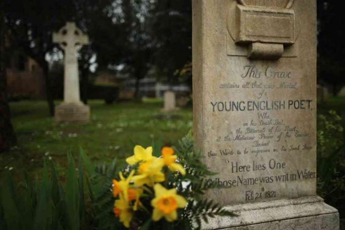 Roma'nın Katolik Olmayan Mezarlığı, Şair Shelley ve Keats'in Son Dinlenme Yeri