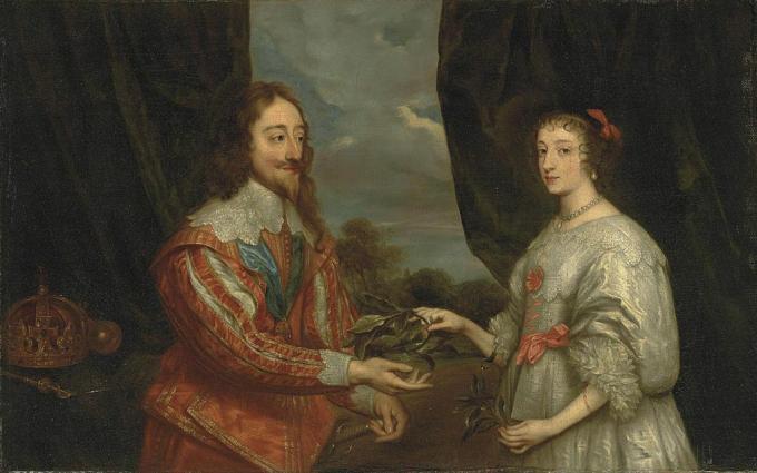 Kral I. Charles ve Kraliçe Henrietta Maria çift portre