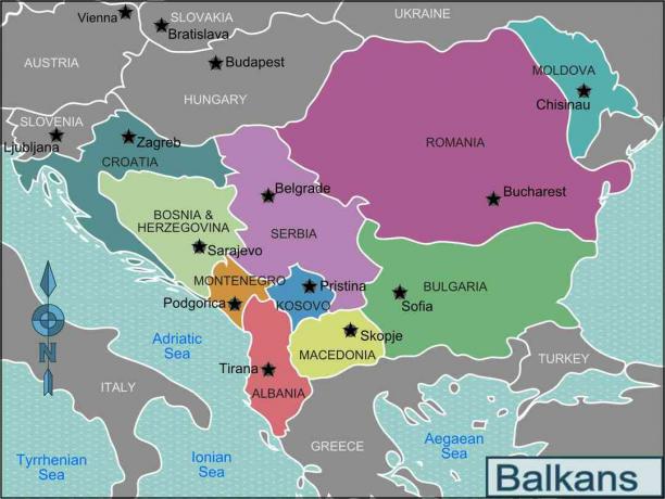 Balkan Devletleri Haritası