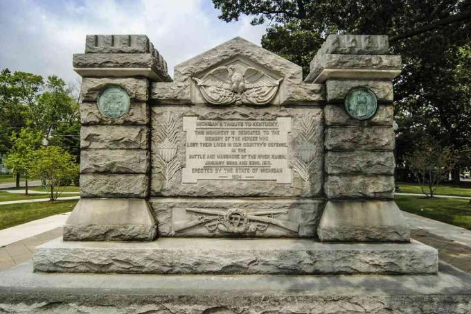 Monroe, MI River Raisin Savaşı Anıtı Savaşı