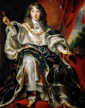 Taç giyme törenlerinde Fransa Kralı Louis XIV