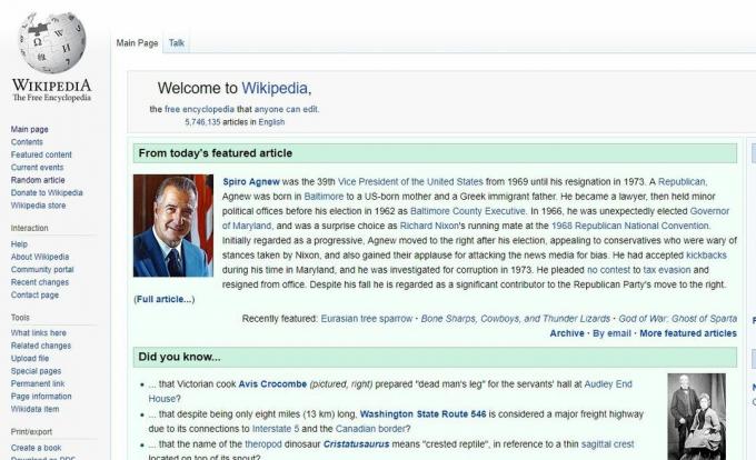 Wikipedia dikey gezinme çubuğu