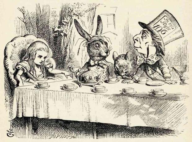 Alice Harikalar Diyarında - Çılgın Şapkacı'nın Çay Partisi - Lewis Carroll'un kitabından