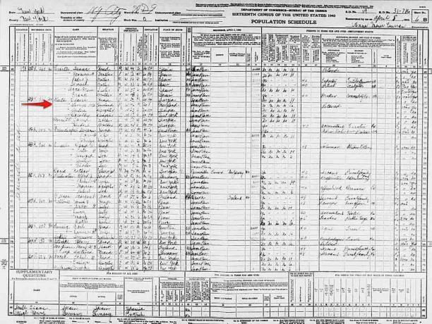 Bebeğim ruth içinde bu 1940 nüfus sayımı