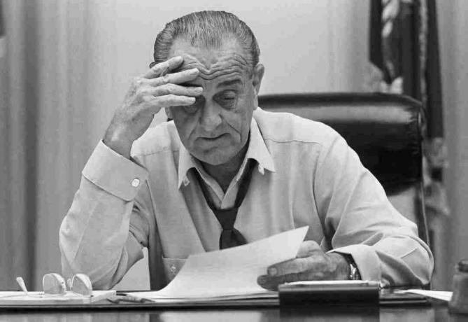 1968'de Lyndon Johnson'ın fotoğrafı