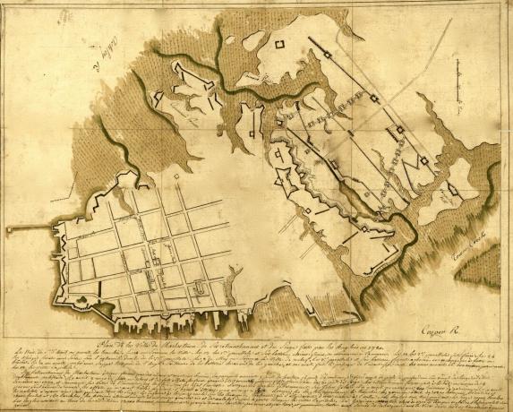 İngiliz savunma Charleston Haritası.