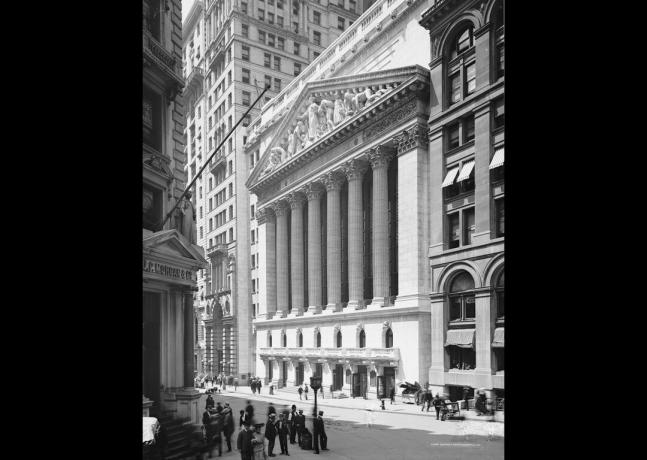 New York Menkul Kıymetler Borsası binasının 1904 yılından fotoğrafı