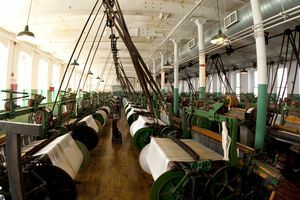 Geri yüklenen bir tekstil fabrikası Lowell, Massachusetts fotoğrafı