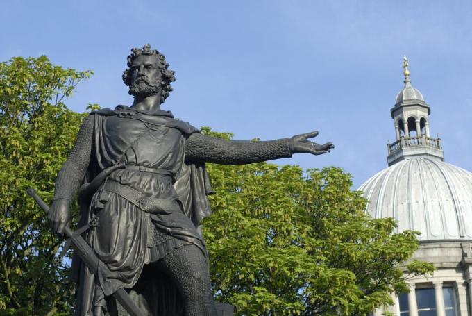 William Wallace heykeli. Aberdeen, İskoçya, İngiltere